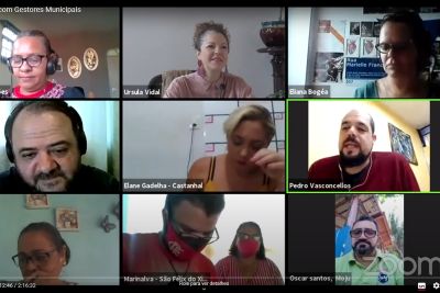 Web encontro entre Secult e gestores culturais do Pará debate Lei Aldir Blanc